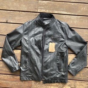 Dixon Leather Faux Leather Jacket L